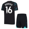 Fotbalový Komplet Manchester City Rodrigo 16 Dětské Alternativní 2023-24 Krátký Rukáv (+ trenýrky)